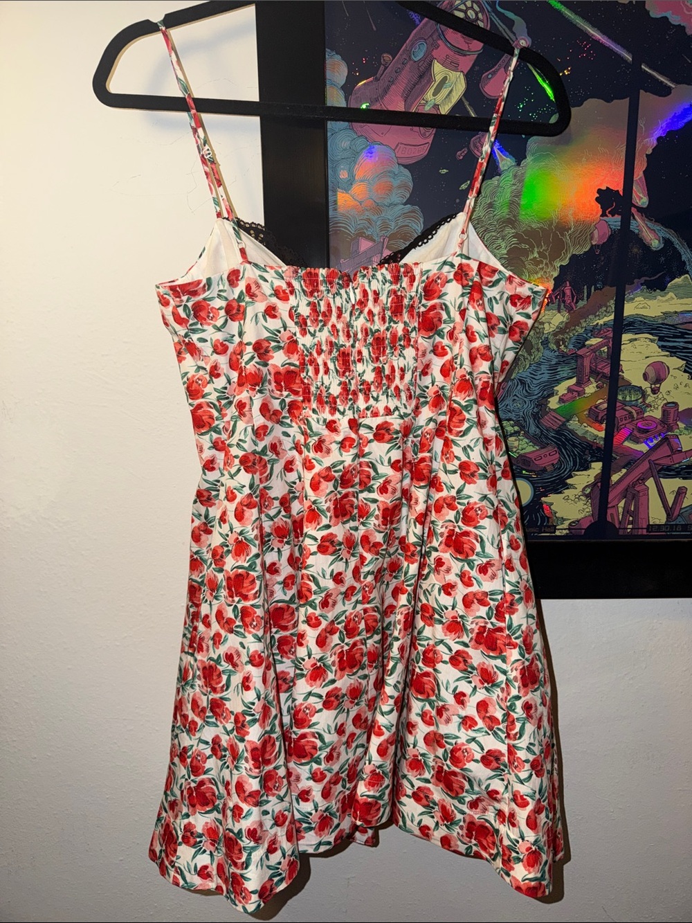 Maeve White Sundress with Red Rose Print - Picture 4 of 5